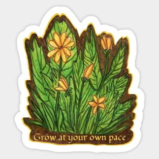 Grow at your own pace Sticker